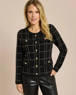 Strickblazer mit Kontrast