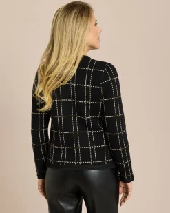Strickblazer mit Kontrast