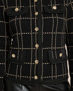 Strickblazer mit Kontrast