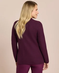Strick-Blazer mit Wollanteil mercerisiert