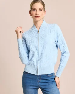 Strick Blouson mit Jacquard