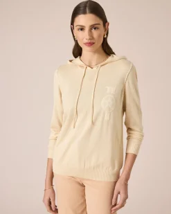 Strick-Hoodie mit Logo