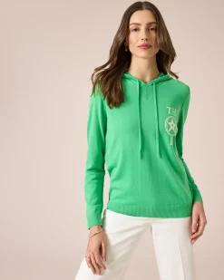 Strick-Hoodie mit Logo