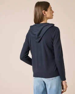 Strick-Hoodie mit Logo