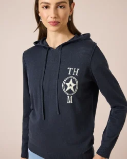 Strick-Hoodie mit Logo
