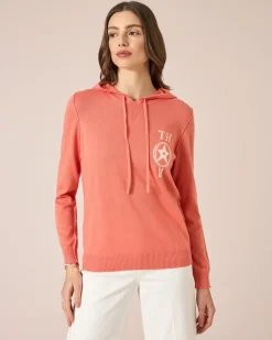 Strick-Hoodie mit Logo