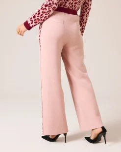 Strickhose mit seitlichen Leostreifen