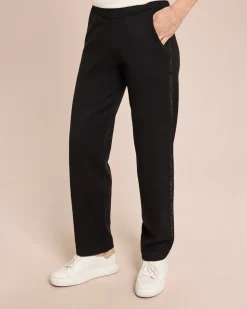 Strickhose mit Strass-Galon-Streifen