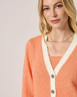 Strickjacke aus Flauschgarn