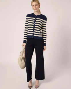 Strickjacke mit Streifen