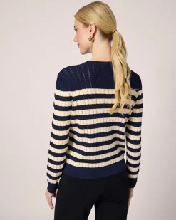 Strickjacke mit Streifen