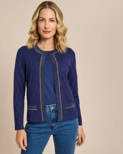 Strickjacke Rautenstrick & Kettendeko