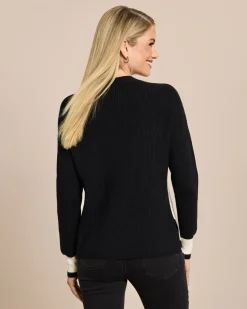 Strickpullover im Colorblock