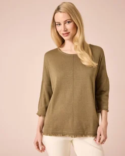 Strickpullover mit Fransen