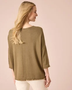 Strickpullover mit Fransen