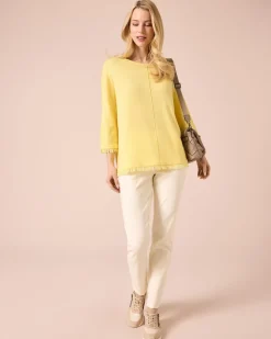 Strickpullover mit Fransen