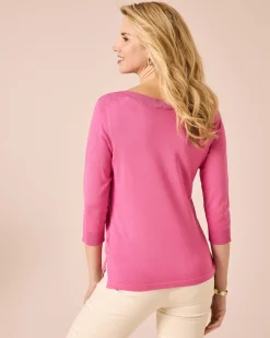 Strickpullover mit U-Boot-Ausschnitt