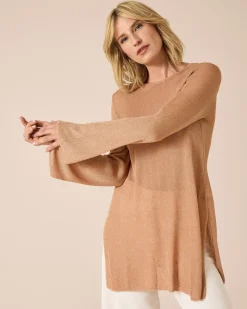 Strickshirt mit Metallgarn