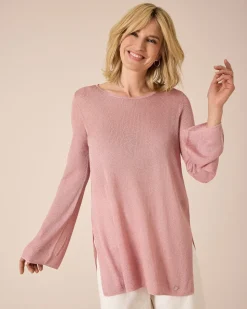 Strickshirt mit Metallgarn