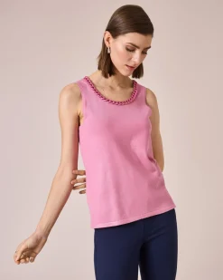 Stricktop mit Kettenverzierung