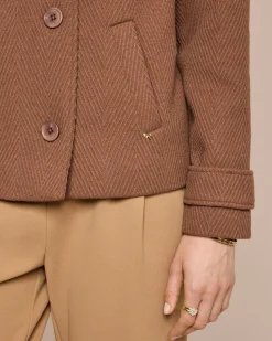 Strukturierte Wolljacke