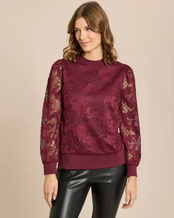 Sweatshirt aus Spitze