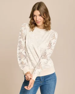 Sweatshirt aus Spitze