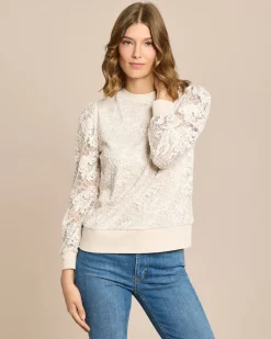 Sweatshirt aus Spitze