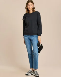 Sweatshirt mit großer Schleife
