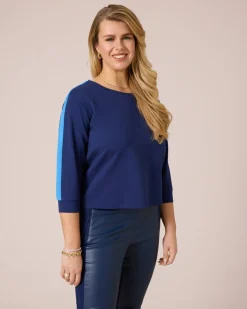 Sweatshirt mit Kontraststreifen