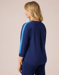 Sweatshirt mit Kontraststreifen