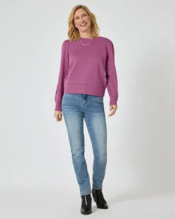 Sweatshirt mit Lochstickerei