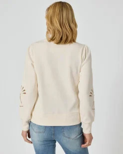 Sweatshirt mit Lochstickerei