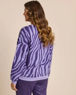 Sweatshirt mit Zebradruck