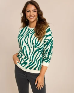Sweatshirt mit Zebradruck