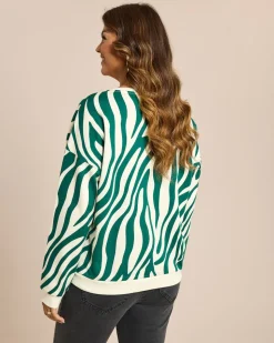 Sweatshirt mit Zebradruck