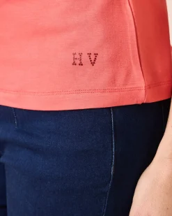 Top mit Strass-Logo