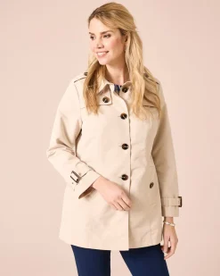 Trenchcoat mit Dekoknöpfen