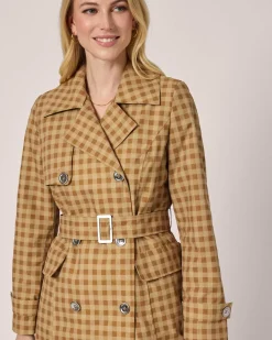 Trenchcoat mit Karomuster