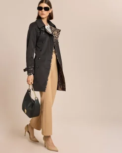 Trenchcoat mit Leoprint
