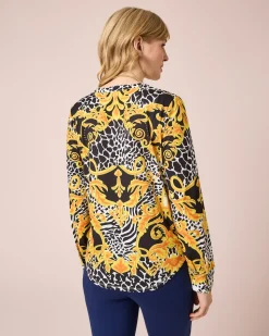 Tunika mit Animal/ Ornamentmix