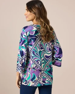 Tunika-Shirt mit Ornamentdruck