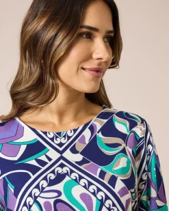 Tunika-Shirt mit Ornamentdruck