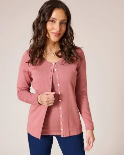 Twinset mit Knöpfen