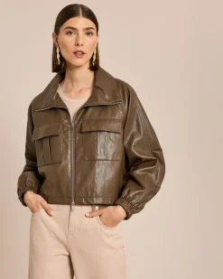 Vegane Lederjacke