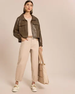Vegane Lederjacke