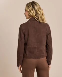 Velour-Lederjacke