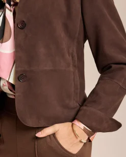 Velour-Lederjacke