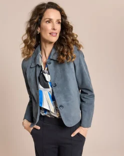 Velour-Lederjacke