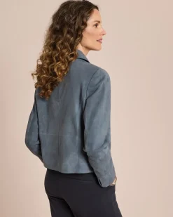 Velour-Lederjacke